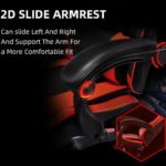 Gaming Chair Ergonomic Computer Chair Office Chair Desk Swivel Chair Adjustable Reclining Footrest Cushion Red New! - Image 5