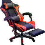 Gaming Chair Ergonomic Computer Chair Office Chair Desk Swivel Chair Adjustable Reclining Footrest Cushion Red New!