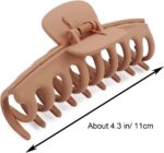 JOYOYO 4 Pcs Hair Claw Clips Hair Clips for Women and Girls Thick Hair - Natural Colors Lightweight Non-slip with Comb Teeth Strong Hold Large Size 4.3 Inch - Image 4