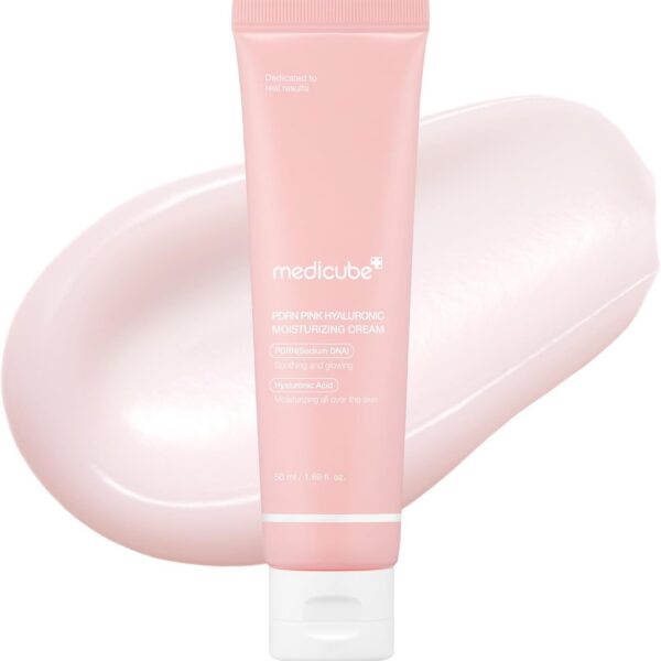medicube Salmon DNA PDRN Pink Hyaluronic Moisturising Cream | Blemish Relief & Hydrating Care | Restores Skin Elasticity & Glow | Korean Skincare, Even Skin Tone & Pore Care | 50ml