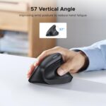 UGREEN Ergonomic Wireless Mouse, Bluetooth 5.4&2.4GHz Dual Modes Computer Mouse, 12-Month Battery, 4 Adjustable DPI 4000/2000/1600/1000, Silent 6-Buttons, for Windows/macOS/Android, Laptop/PC, etc. - Image 2