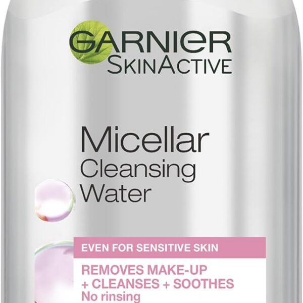 Garnier Micellar Cleansing Water 700ml, Gentle face cleanser & Make up Remover, Suitable For All Skin Types Including Sensitive Skin, Soothing Formula, Dermatologically Tested