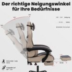 SUKIDA Ergonomic Gaming Chair for Adult, Comfortable Desk Chair with Massage, Comfy Headrest and Lumbar Support Pc Office chairs with Footrest, Height Adjustable Rotating Task Chairs - Image 4