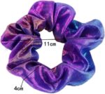Kavya Scrunchies for Girls, Velvet Scrunchy Rainbow Hair Bands Soft Premium Hair Bobbles for Women Elastic Ponytail Holders Tie Dye Hair Accessories for... - Image 2