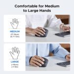 UGREEN Ergonomic Wireless Mouse, Bluetooth 5.4&2.4GHz Dual Modes Computer Mouse, 12-Month Battery, 4 Adjustable DPI 4000/2000/1600/1000, Silent 6-Buttons, for Windows/macOS/Android, Laptop/PC, etc. - Image 7