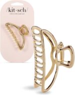 Kitsch Metal Hair Clip for Women - Durable & Elegant Metal Hair Clip, Perfect for Everyday & Special Occasions - Gold, Pack of 1