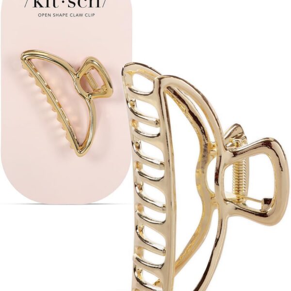 Kitsch Metal Hair Clip for Women - Durable & Elegant Metal Hair Clip, Perfect for Everyday & Special Occasions - Gold, Pack of 1