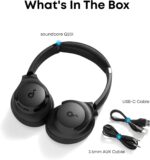 soundcore by Anker Q20i Hybrid Active Noise Cancelling Foldable Headphones, Wireless Over-Ear Bluetooth, 40H Long ANC Playtime, Hi-Res Audio, Big Bass, Customize via an App, Transparency Mode (Black) - Image 3