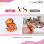 JASVERLIN Small Hair Claw Clips, Fine Thin Short Hair Accessories for Women Girls, Mini Tiny Claw Clip Cute Super Grip Plastic Jaw 50 Pcs (Dark Brown) - Image 6