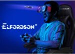 ELFORDSON Gaming Chair with 2-point Massage Lumbar Cushion, High Back PC Computer Game Chair, 150° Reclining Office Chair with Headrest & Footrest, 360°... - Image 4
