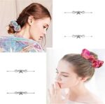 Hair Scrunchies, 8 Pack Shiny Metallic Scrunchies Elastic Hair Ties Colorful Mermaid Hair Bands Ponytail Holders Soft Hair Scrunchy Bobbles Hair Accessories... - Image 5
