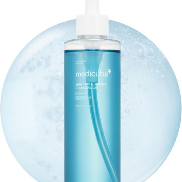 medicube Zero Pore Blackhead Cleansing Oil | Makeup Remover for all skin types, Daily Moisture Facial Cleanser, Low-Irritation | Korean Skin Care 205 ml
