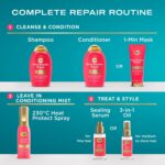 OGX Bond Protein Repair Conditioning Mist + 230° C Heat Protect, Targeted to Repair Hair Bonds, For Smooth & Strong Hair, Lightweight Formula 193ml - Image 4