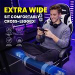Gaming Chair for Adults Gaming Chairs-Video Game Chairs with Footrest Headrest and Lumbar Support Ergonomic Height Adjustable Game Reclining Chair for Gamer Oversize Black - Image 8