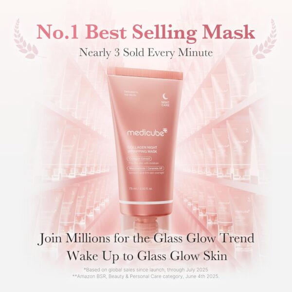 medicube Wrapping Mask Collagen Overnight Peel Off Facial Mask | Elasticity & Hydration Care For Firmer-Looking, Radiant Skin | Hydrolyzed Collagen For...