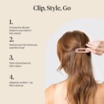 Kitsch Flat Claw Clips for Women - Strong Grip, Comfortable Design | Durable Plastic, Glossy Finish | Lay Down Claw Clip | For All Hair Types | Ideal Gifts for Women - Terracotta, 3pcs - Image 6