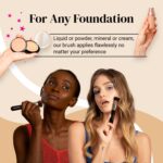 Flat Top Kabuki Brush By Keshima - Premium Foundation Brush, Buffing Brush, Blending Brush, Face Brush - Image 5