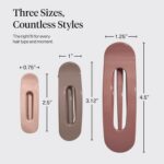 Kitsch Flat Claw Clips for Women - Strong Grip, Comfortable Design | Durable Plastic, Glossy Finish | Lay Down Claw Clip | For All Hair Types | Ideal Gifts for Women - Terracotta, 3pcs - Image 4