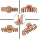 JOYOYO 4 Pcs Hair Claw Clips Hair Clips for Women and Girls Thick Hair - Natural Colors Lightweight Non-slip with Comb Teeth Strong Hold Large Size 4.3 Inch - Image 7