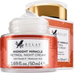 Eclat Skincare Retinol Night Cream – Advanced Retinol Cream for Face with Hyaluronic Acid – Anti Aging to Smooth Wrinkles & Fine Lines - Firming & Hydrating Face Moisturizer for Women and Men 50 ml