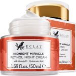 Eclat Skincare Retinol Night Cream – Advanced Retinol Cream for Face with Hyaluronic Acid – Anti Aging to Smooth Wrinkles & Fine Lines - Firming & Hydrating Face Moisturizer for Women and Men 50 ml