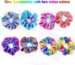 Hair Scrunchies, 8 Pack Shiny Metallic Scrunchies Elastic Hair Ties Colorful Mermaid Hair Bands Ponytail Holders Soft Hair Scrunchy Bobbles Hair Accessories... - Image 4