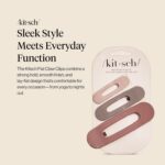 Kitsch Flat Claw Clips for Women - Strong Grip, Comfortable Design | Durable Plastic, Glossy Finish | Lay Down Claw Clip | For All Hair Types | Ideal Gifts for Women - Terracotta, 3pcs - Image 3