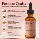 Kitsch Dermaplane Face Oil with Jojoba & Argan Oil – Hydrating Facial Formula for Dermaplaning Tool, Gua Sha & Razor Use – Irritation-Free Shave Oil for Soft, Radiant Skin – 60ml - Image 2