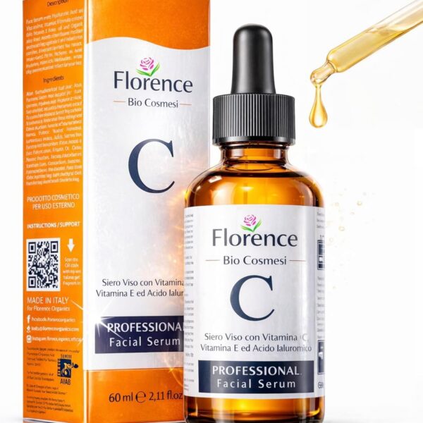 Big 2.11oz. Organic Vitamin C Serum for Face. Anti-Dark Spots, Wrinkles Skin Repair Serum with Hyaluronic Acid, Vitamin C & Niacinamide. All-in-One Brightening, Anti Aging Facial & Eye Area Skincare