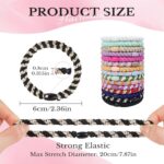 Sularpek 15 Pcs Hair Bobbles, Mixed Color Elastic Hair Ties for Women and Girls, Thick No Damage Bands, Ponytail Holders