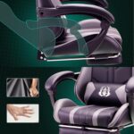 play haha Gaming Chair with Footrest & Lumbar Support,Reclining Swivel Chair,Ergonomic Gaming Chair for Adults, High-Back Racing Style,Adjustable Height with Headrest Pillow - Image 7