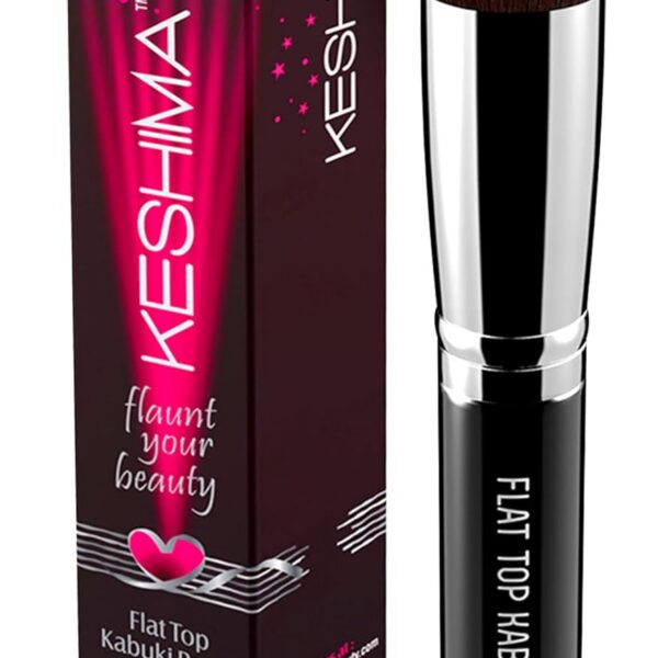 Flat Top Kabuki Brush By Keshima - Premium Foundation Brush, Buffing Brush, Blending Brush, Face Brush