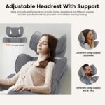 IWMH Executive Office Chair with Footrest, Big and Tall Ergonomic Desk Chair, Heavy Duty Computer Chairs 200KG with Adjustable Headrest, Armrests, Lumbar Support, High Back (Grey) - Image 3