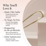 Kitsch French Hair Pins for Women – Elegant & Durable Metal Hair Fork for Updos, Chignon, Bun & Twist Hairstyles, Secure Hold All Day, Comfortable... - Image 3