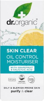 Dr Organic Skin Clear Moisturiser, Oil Control, For Acne & Clear Skin, Salicylic Acid, Oily, Problem Skin, Natural, Vegan, Cruelty-Free, Paraben & SLS-Free, Recycled & Recyclable, Organic, 50ml - Image 2