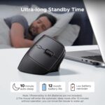 UGREEN Ergonomic Wireless Mouse, Bluetooth 5.4&2.4GHz Dual Modes Computer Mouse, 12-Month Battery, 4 Adjustable DPI 4000/2000/1600/1000, Silent 6-Buttons, for Windows/macOS/Android, Laptop/PC, etc. - Image 6