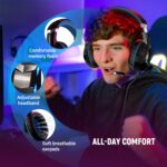 Gaming Headset Stereo Surround Sound Gaming Headphones with Breathing RGB Light & Adjustable Mic for PS4 PS5 PC Xbox One Laptop Mac - Image 2