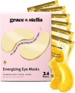 Under Eye Mask - Reduce Dark Circles, Puffy Eyes, Undereye Bags, Wrinkles - Gel Under Eye Patches, Vegan Cruelty-Free Self Care by grace and stella (24 Pairs, Gold) - Image 8