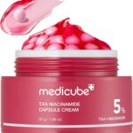 medicube TXA+Niacinamide Capsule Cream | Dual Radiance Moisturiser, Ideal for Use After Spot Care | For Uneven Skin Tone, Texture & Hydration | 99% Pure Tranexamic Acid | Korean Skincare | 1.94oz
