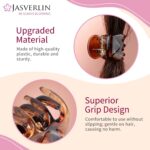 JASVERLIN Small Hair Claw Clips, Fine Thin Short Hair Accessories for Women Girls, Mini Tiny Claw Clip Cute Super Grip Plastic Jaw 50 Pcs (Dark Brown) - Image 3
