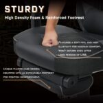 PULUOMIS Gaming Chair, Video Game Chairs for Adults with Footrest, Ergonomic Massage 150° Reclining Gaming Computer Desk Chair, PU Leather Office Chair for Home with Headrest Lumbar, Grey - Image 5