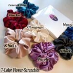 7Pcs Silk Hair Scrunchies for Women, Lengthening Satin Scrunchies for Hair, Soft and Silky Hair Ties Hair Accessories for Women Girls, Won't Snapped Elastic Hair Band Ponytail Holders - Image 4