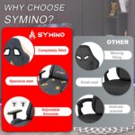 Symino Gaming Chair, Computer Chair with Footrest, Headrest and Lumbar Support, Ergonomic PC Chair, Height Adjustable Rotating Task Chairs, Gray - Image 7