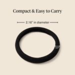 Kitsch Black Hair Ties 20pcs No Damage - Hair Bands for women - Strong Stretchy Hairbands & Hair Bobbles - Soft Nylon Hair Elastics, Snag-Free Rubber... - Image 5