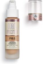 Revolution Beauty London IRL Filter, Longwear Foundation, Medium to Full Coverage, Matte Finish, 16 Hour Wear, F10.5, Skin tones, 23ml
