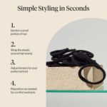 Kitsch Black Hair Ties 20pcs No Damage - Hair Bands for women - Strong Stretchy Hairbands & Hair Bobbles - Soft Nylon Hair Elastics, Snag-Free Rubber... - Image 3