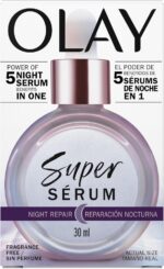 Olay Super Serum Night Repair, Hydrating Face Serum with Niacinamide, Peptide, Anti-Ageing & Brightening Skincare for a Youthful Glow, 30ml - Image 8