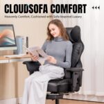 COMHOMA Big and Tall Office Chair Heavy Duty Executive Desk Chair with Footrest, Ergonomic High Back PU Leather Swivel Reclining Computer Chairs for Home - Image 5