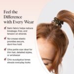 Kitsch Ultra-Petite Satin Scrunchies for Women - No Crease, Frizz-Free Sleep | Softer Than Silk Scrunchies Gentle On Hair Scrunchies for All Hair Types | Stylish Hair Accessories - Eucalyptus, 6pcs - Image 7