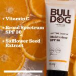 BULLDOG SKINCARE Anytime Daily UV Moisturiser SPF 30 For Men, Safflower Seed Extract, Protects & Hydrates Skin, Suitable For All Skins, 75 ml - Image 3